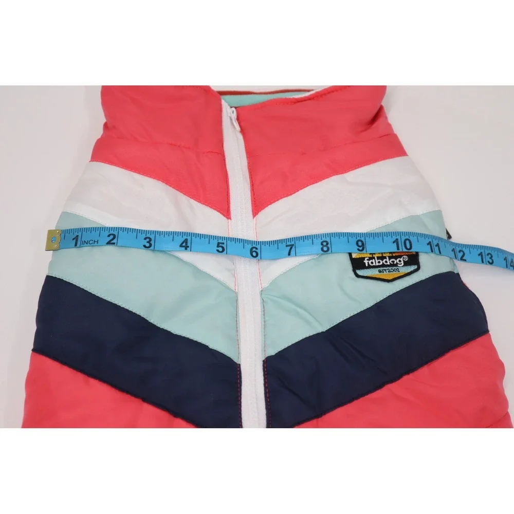 Fabdog‎ Chevron Dog Puffer Jacket - Melon - Size 18